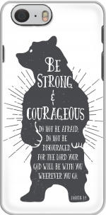 Capa Be Strong and courageous Joshua 1v9 Bear for Iphone 6 4.7