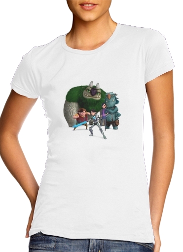  Troll hunters para T-shirt branco das mulheres